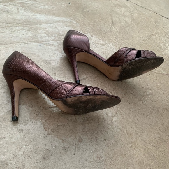 Chocolate peep toe heels - Picture 9 of 9